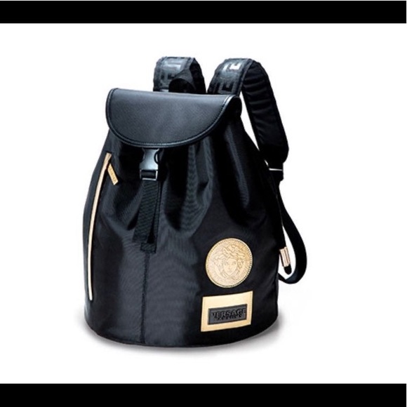 versace gold backpack